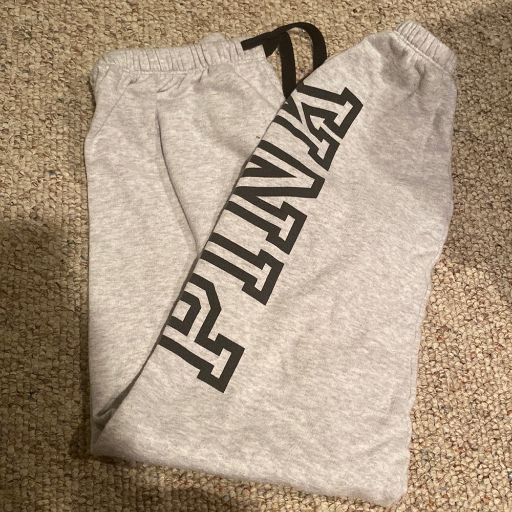 PINK gray jogger sweatpants